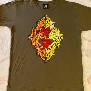 Pre Owned Independent Brand Lihai Graphic T Shirt, green / red / yellow, XL